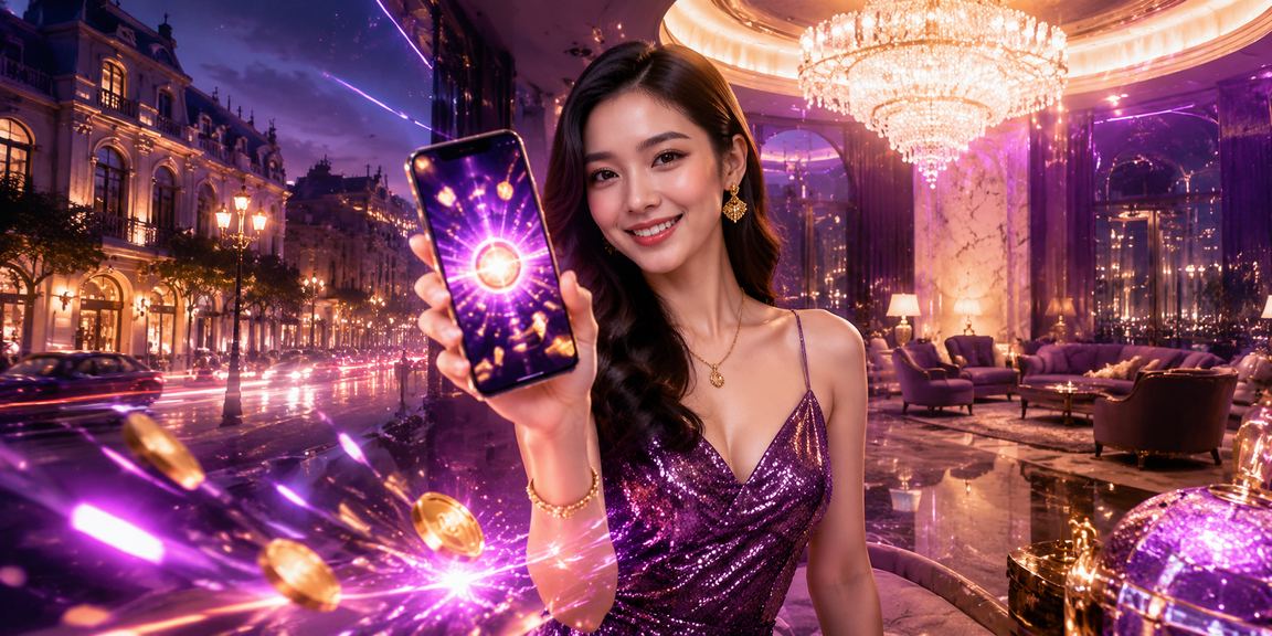 Người dùng Hà Nội trải nghiệm casino trực tuyến với màn hình neon rực rỡ về đêm